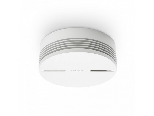 Senzor de fum inteligent Netatmo NSA-EC, Wi-Fi, Bluetooth, Alarma sonora, Alb